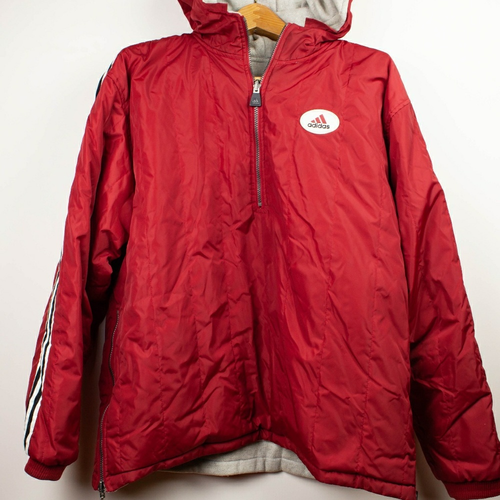 Adidas 90s Quarter Zip Pullover with Hood, XL